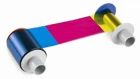 The HDP 5000 YMCKI 84057 is a full-color ribbon with resin black and inhibitor panels. It is designed for use in the HDP5000 & HDPii retransfer printing. This ribbon contains 5 panels, yellow, magenta, cyan, black, and an inhibitor panel. The ribbon works in both dual and single sided printing. With single-sided printed you can expect to print roughly 500 images.