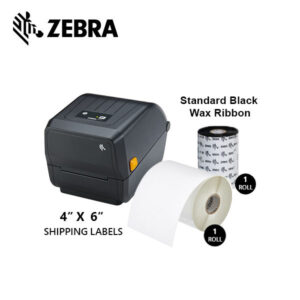 Special Offer ( ZD230 Printer + 110*300 Wax Ribbon + 4*6" (250pcs) Sticker Roll )